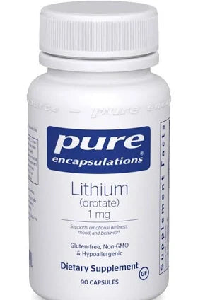 Pure Encapsulations, Lithium (Orotate) 1 mg