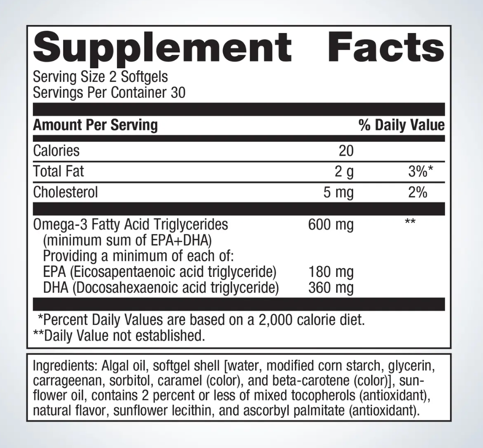 OmegaGenics® Algae Omega-3s